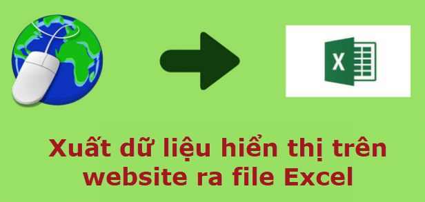 Lấy dữ liệu từ website vào excel