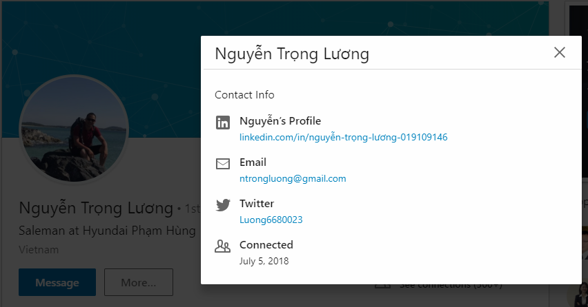 Lấy thông tin, email từ bạn bè (kết nối) trên LinkedIn