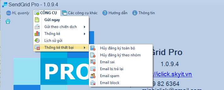 Phần mềm SendGrid Pro