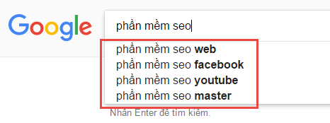 Các công cụ seo của Google