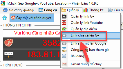 Phần mềm seo G+