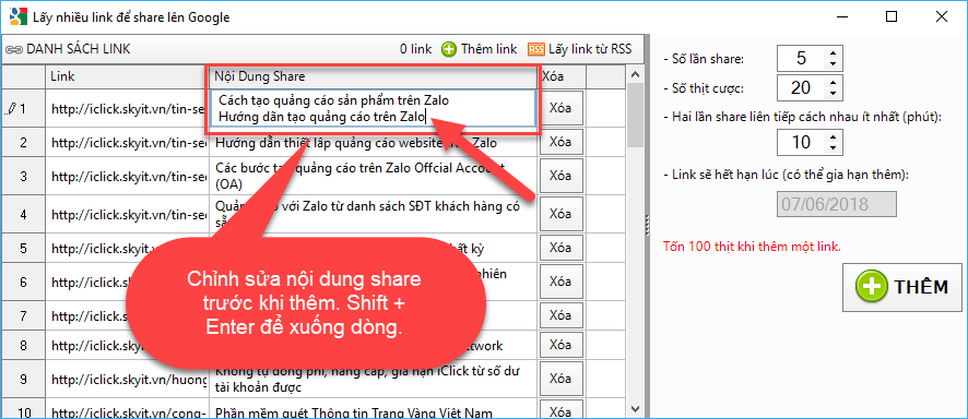 Phần mềm seo G+