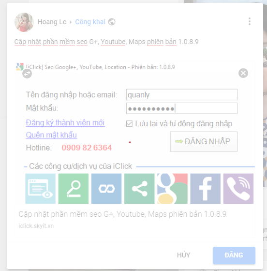 Phần mềm seo G+