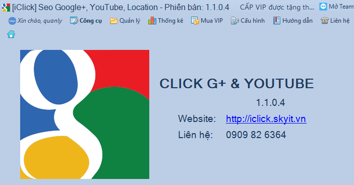 Cập nhật phần mềm SEO Youtube, Google+ phiên bản 1.1.0.4