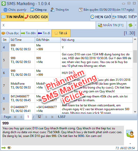 Phần mềm SMS Marketing