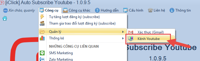 Hướng dẫn thêm Kênh Youtube