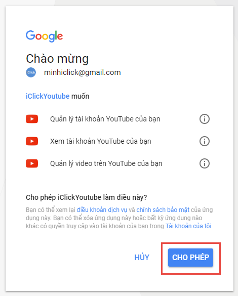 Hướng dẫn thêm Kênh Youtube