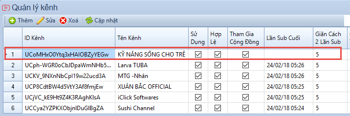 Hướng dẫn thêm Kênh Youtube