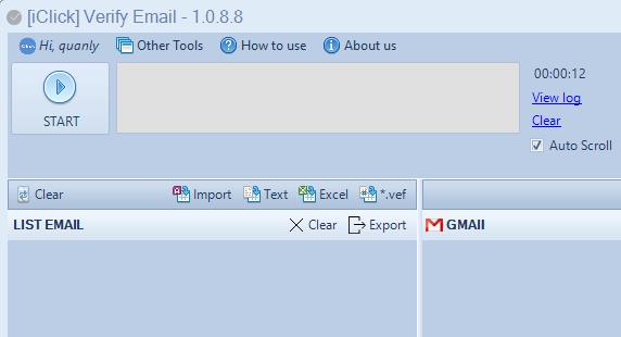 Phần mềm verify Email iClick
