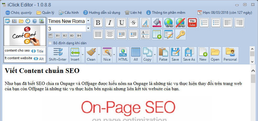 phần mềm viết content website