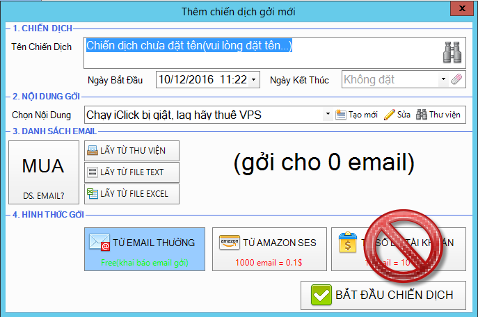iClick tạm ngưng hình thức gửi email marketing trả phí - chờ cập nhật