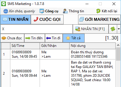 Phần mềm nhắn tin nhắn, quản lý điện thoại miễn phí trên máy tính