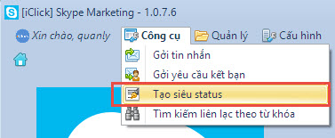 Cách làm status Skype nhấp nháy