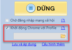 Khởi động Google Chrome với Profile trong View Mạng Xã Hội là gì?