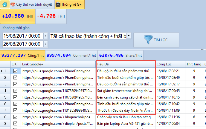 Sửa lỗi phần mềm seo G+