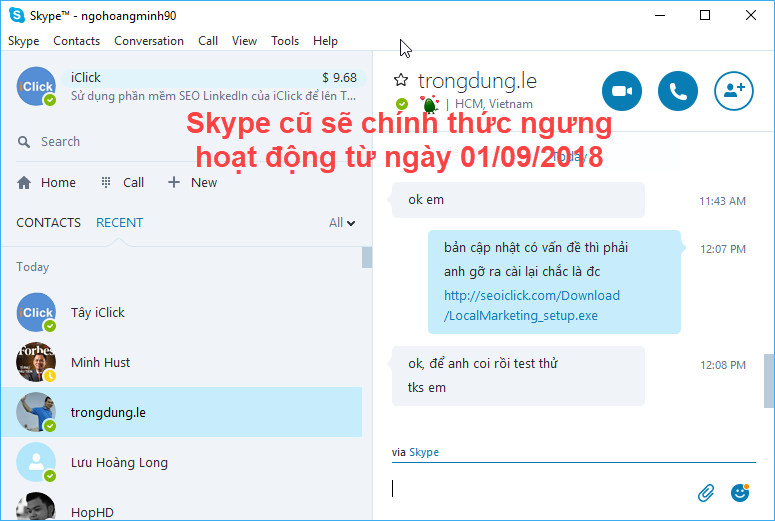 Skype cũ phiên bản classic sẽ ngưng hoạt động vào đầu tháng 9 năm 2018