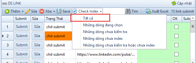 Submit article post trên Linkedin