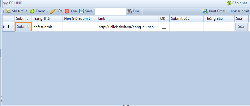 Submit link bài viết lên Google