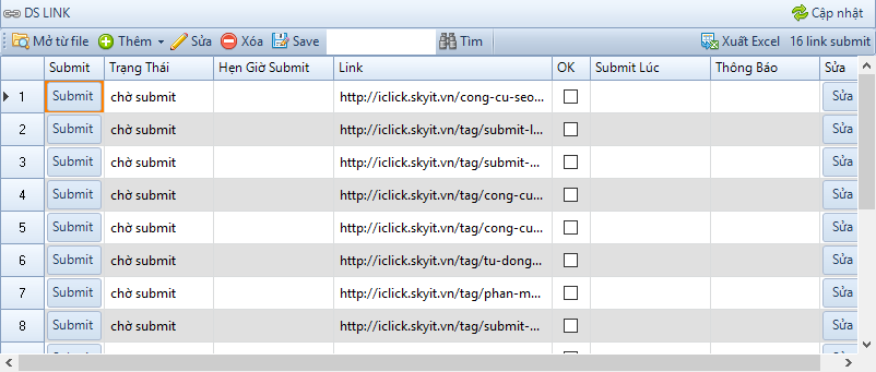 Submit link bài viết lên Google