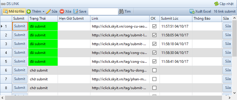 Submit link bài viết lên Google