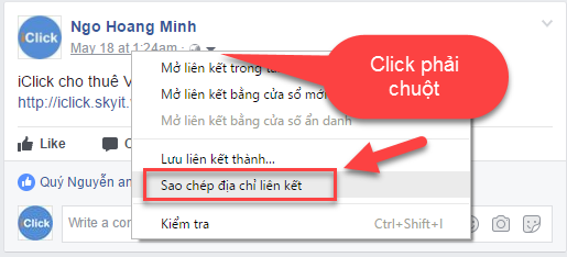 tăng view từ MXH iClick