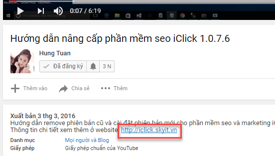 tăng view từ MXH iClick