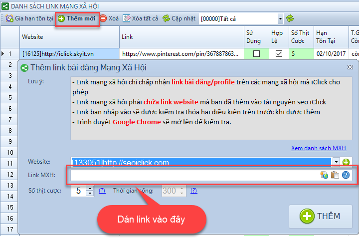 tăng view từ MXH iClick