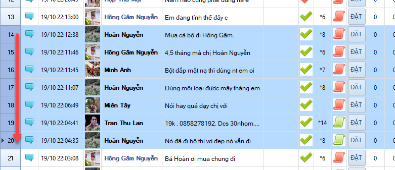 Cách chọn nhiều dòng dữ liệu trong phần mềm LiveStream Pro