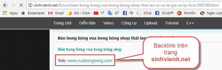 Thêm Backlink vào iClick không được