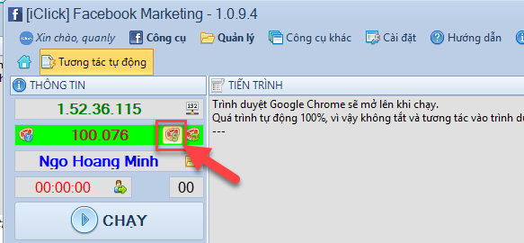 Thịt trong phần mềm Facebook Marketing