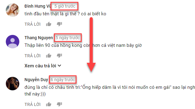 Thuật toán sắp xếp thứ tự bình luận video Youtube