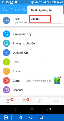 Tạo password cho tài khoản Zalo