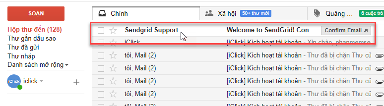 Tạo tài khoản Sendgrid