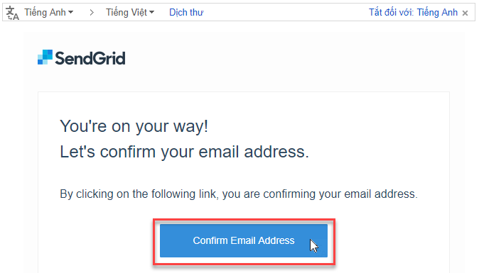 Tạo tài khoản Sendgrid