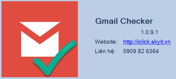 Cập nhật phần mềm kiểm tra Gmail: Gmail Checker 1.0.9.1