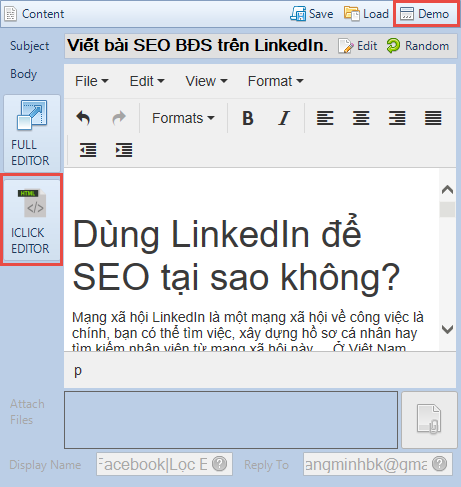 Update Gmail Marketing iClick
