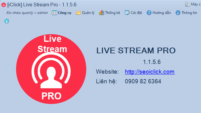 Cập nhật phiên bản 1.1.5.6 phần mềm LiveStream Pro