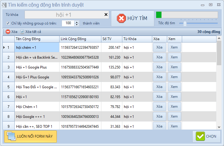 Update phần mềm seo Yotube, Google Plus, Maps