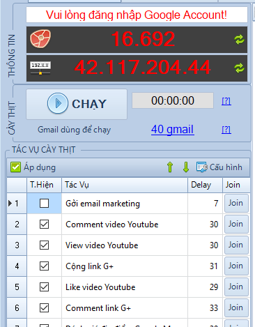 Update phần mềm seo Yotube, Google Plus, Maps