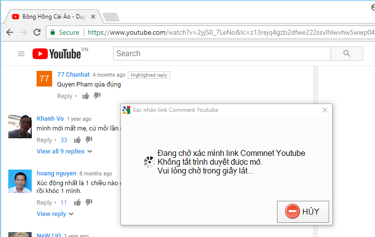 Update phần mềm seo Youtube