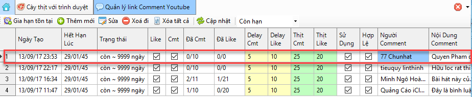 Update phần mềm seo Youtube