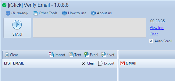 Update phần mềm Verify Email iClick