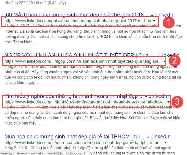 Url Linkedin không dấu