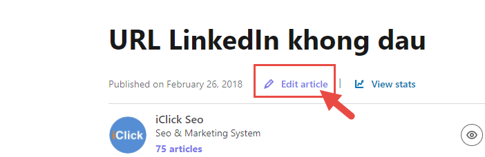 Url Linkedin không dấu