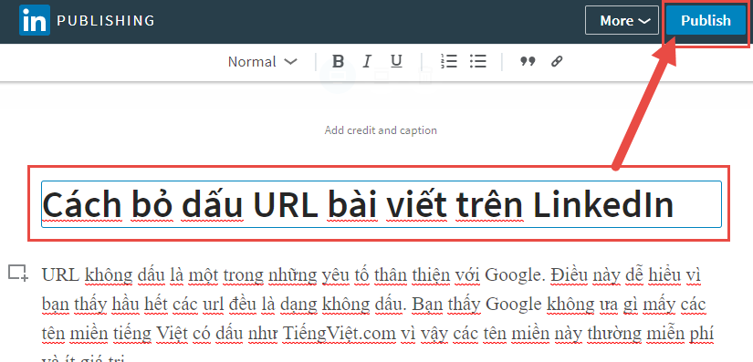 Cách đặt URL LinkedIn không dấu