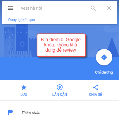 Vì sao maps không nhận được review