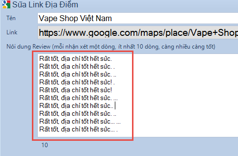 Vì sao địa điểm không nhận được review?