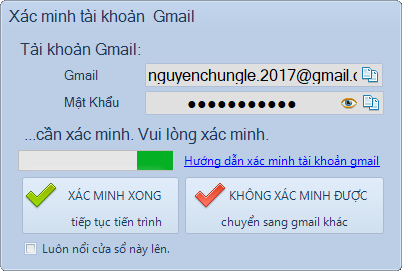 Xác minh đăng nhập Gmail