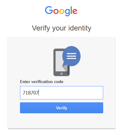 Xác minh đăng nhập Gmail