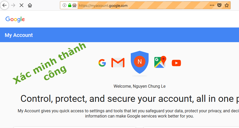 Xác minh đăng nhập Gmail